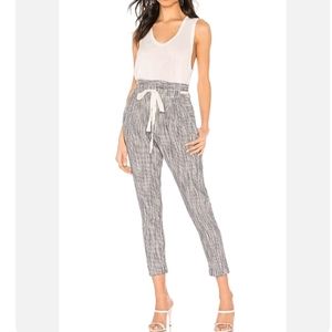 Free People High Waist Pants Stripes Light at Sunrise Blue White Size 4